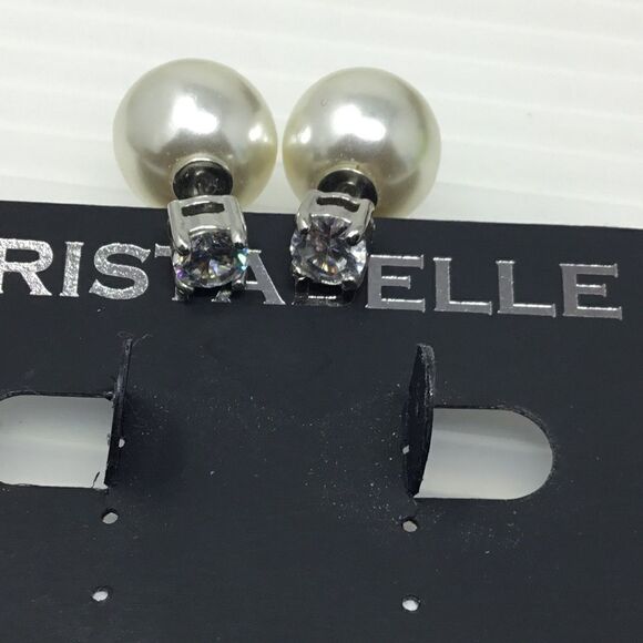 Cristabelle Cubic Zirconia Reversible Earring (G1) - Picture 3 of 8